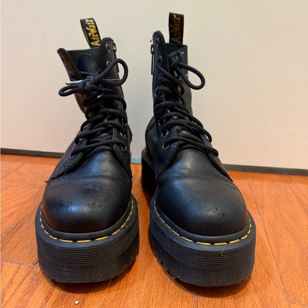 Dr. Martens Black Platform Combat Boots